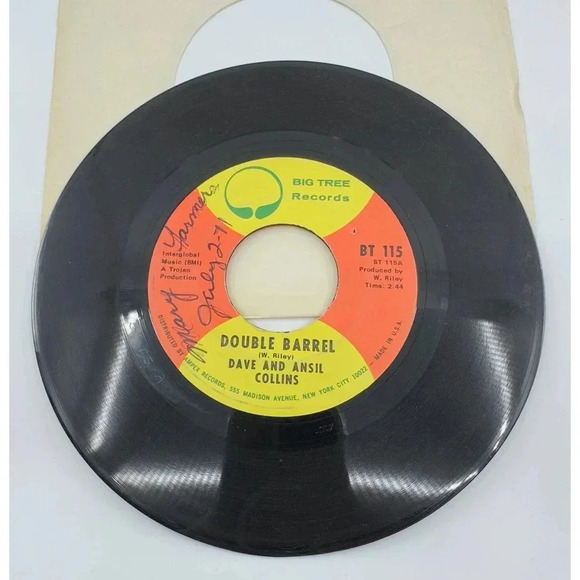 Dave And Ansil Collins Double Barrel (Instrumental) Vinyl Record Album - Picture 5 of 5